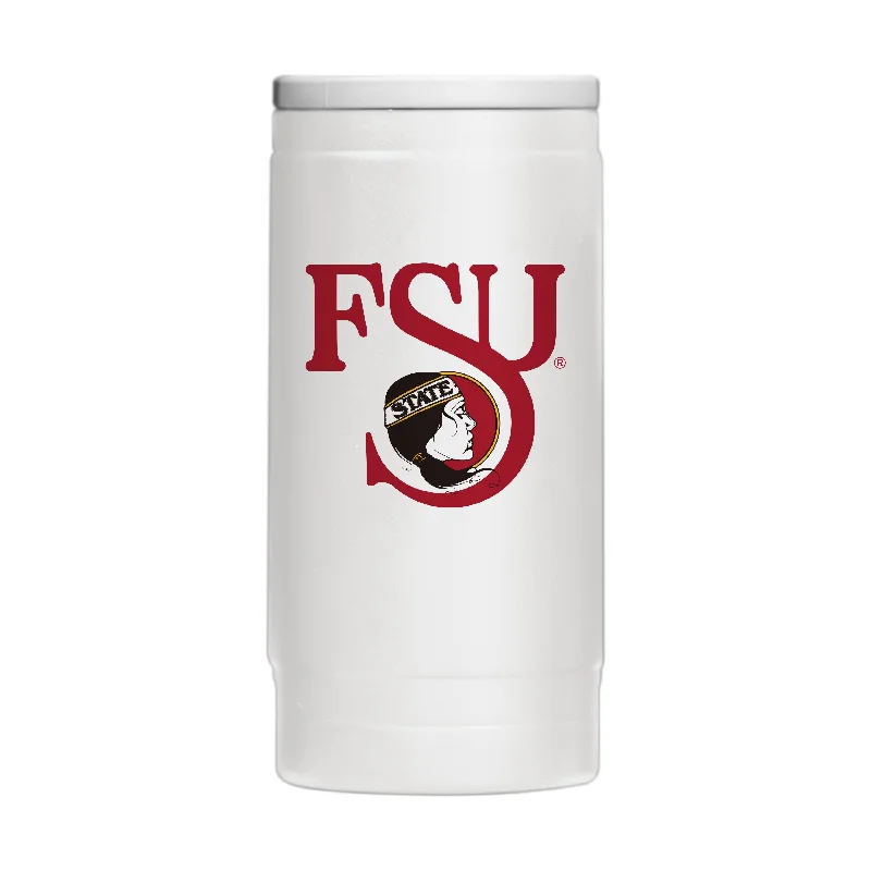 Personalized Team Mugs For Friends-Florida State Lady Seminole 12oz Powdercoat SlimCan Coolie