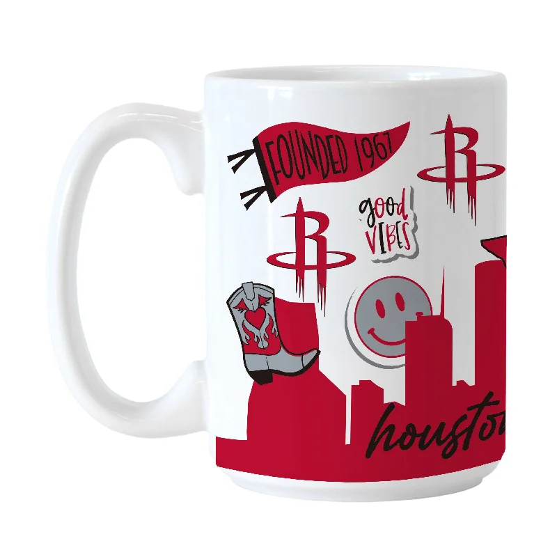 Best Team Mug Gifts-Houston Rockets 15oz Native Sublimated Mug