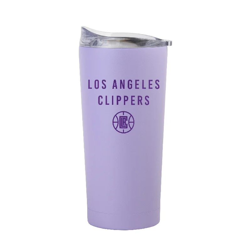 Customizable Sports Team Mugs-Los Angeles Clippers 20oz Tonal Lavender Powder Coat Tumbler