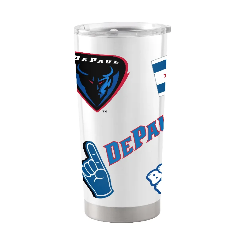 Team Mugs For Employees-DePaul 20oz Native Stainless Tumbler