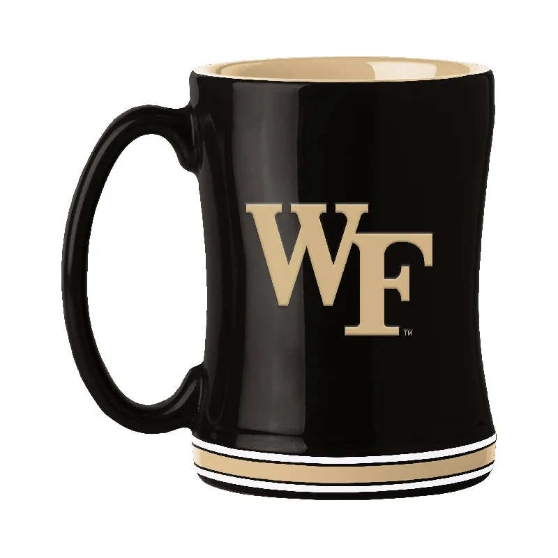 Team Mugs With Custom Names-Wake Forest 14oz Relief Mug