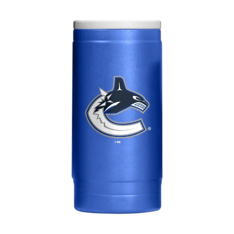 Team Mugs For Employees-Vancouver Canucks 12oz Flipside Powder Coat Slim Can Coolie