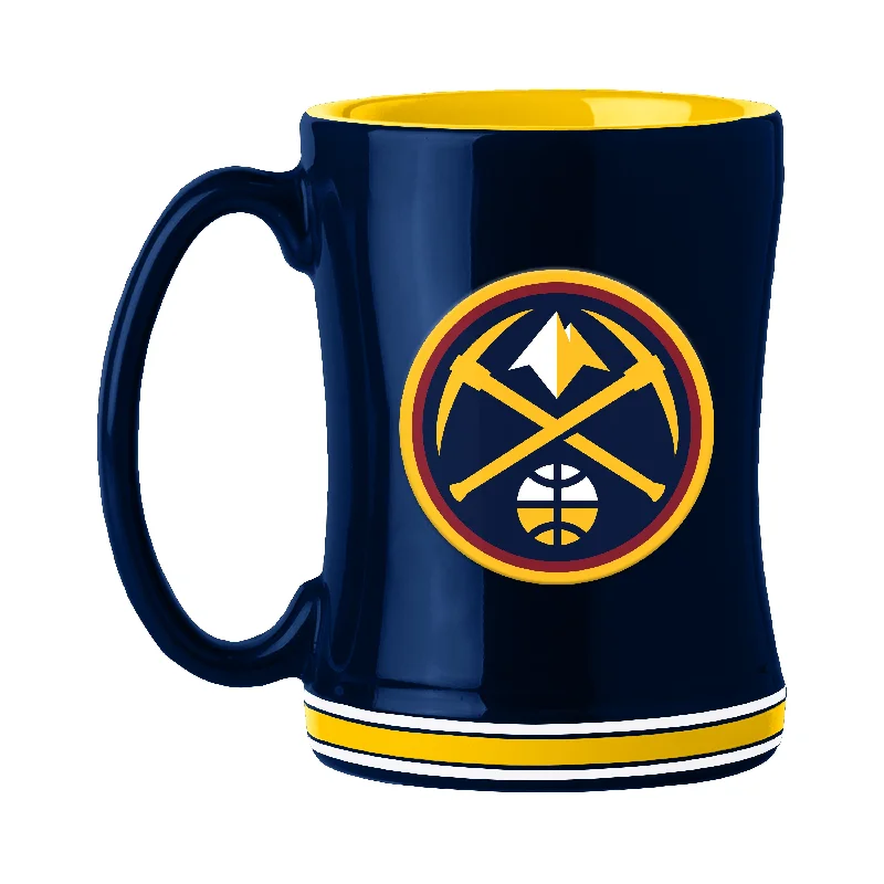 Custom Mugs For Club Members-Denver Nuggets 14oz Relief Mug