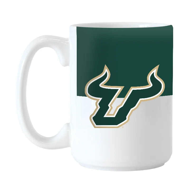 Premium Custom Team Mugs-South Florida 15oz Colorblock Sublimated Mug