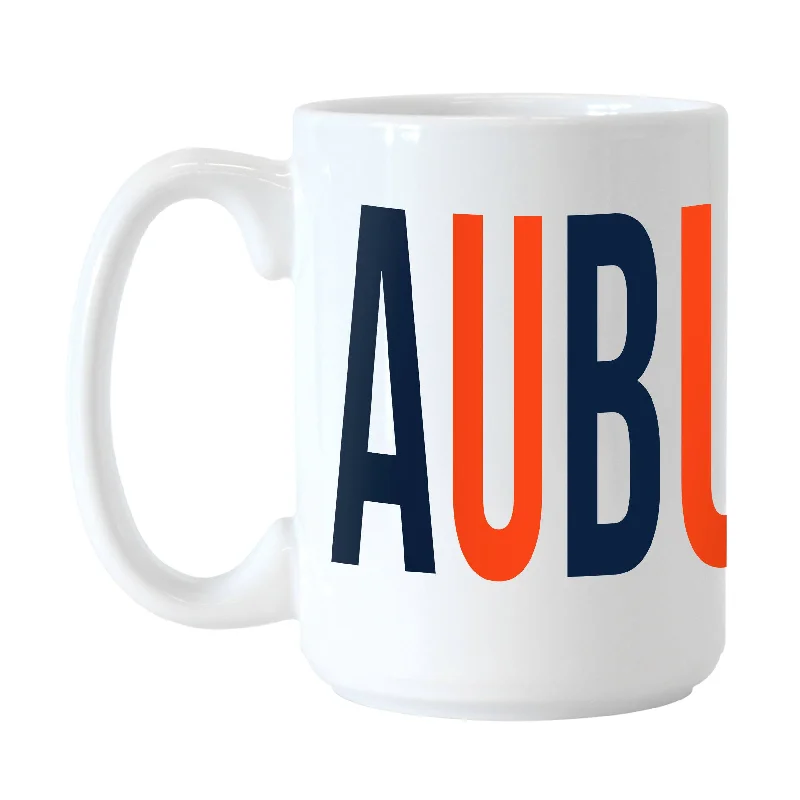 Team Mugs With Team Spirit And Custom Quotes-Auburn 15oz Overtime Sublimated Mug