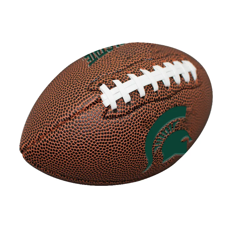 Multi-Purpose Rugby Balls-Michigan State Mini Size Composite Football