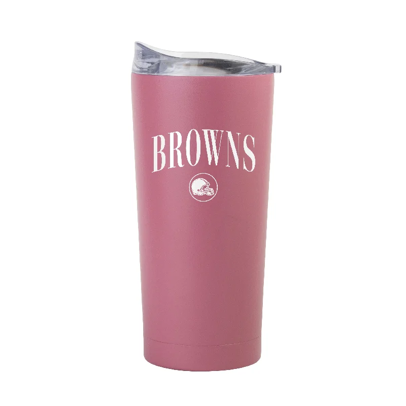 Customized Team Mugs For Special Events-Cleveland Browns 20oz Cinch Berry Powder Coat Tumbler