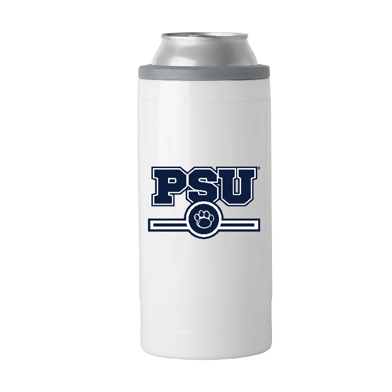 Team Mugs With Slogans-Penn State Letterman 12 oz Slim Can Coolie