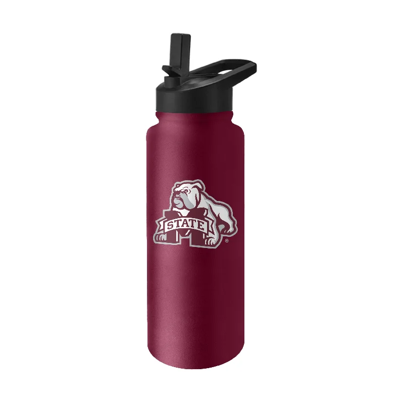 Team Mugs For Special Occasions-Mississippi State Logo 34 oz Quencher Stainless Bottle