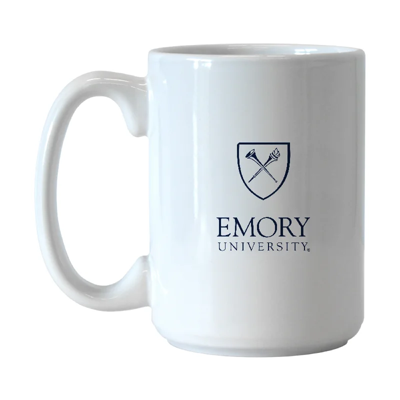 Customizable Team Mugs For Sports Fans-Emory University 15oz Logo Sublimated Mug