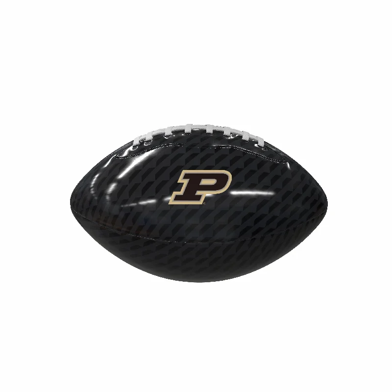 Rugby Balls For Tough Play Surfaces-Purdue Carbon Fiber Mini Size Glossy Football