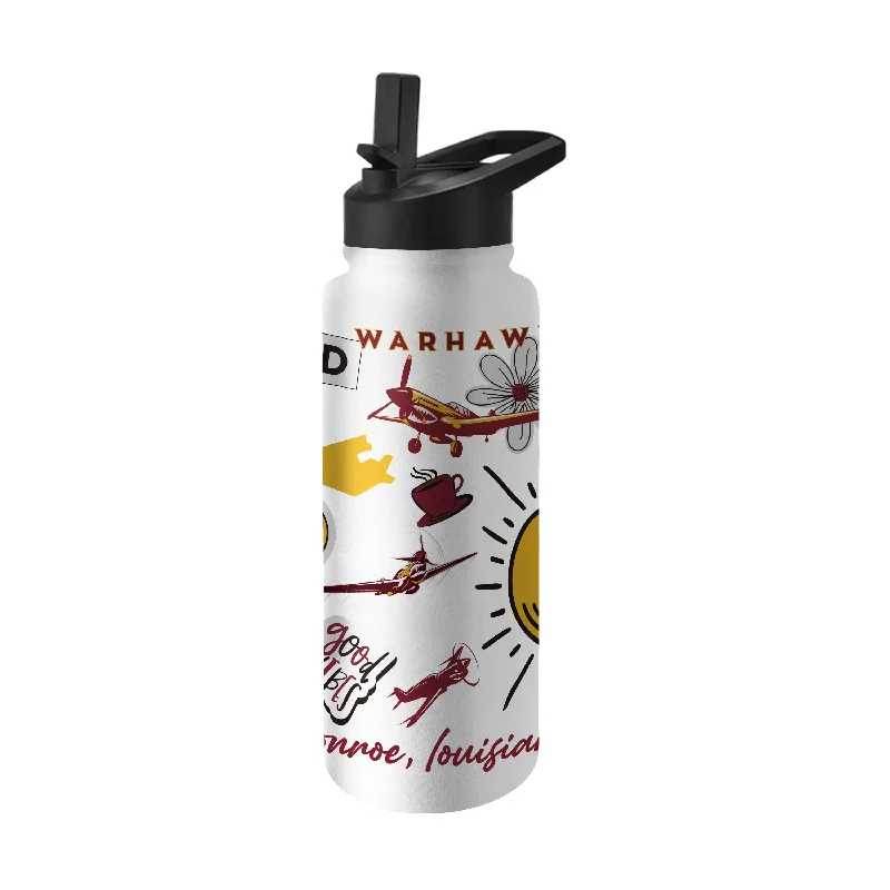 Team Mugs For Cheerleaders-Louisiana Monroe 34oz Native Quencher Bottle