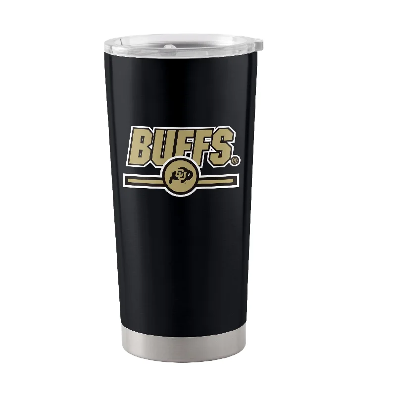 Team Mugs With Logo Prints-Colorado 20oz Letterman Stainless Tumbler