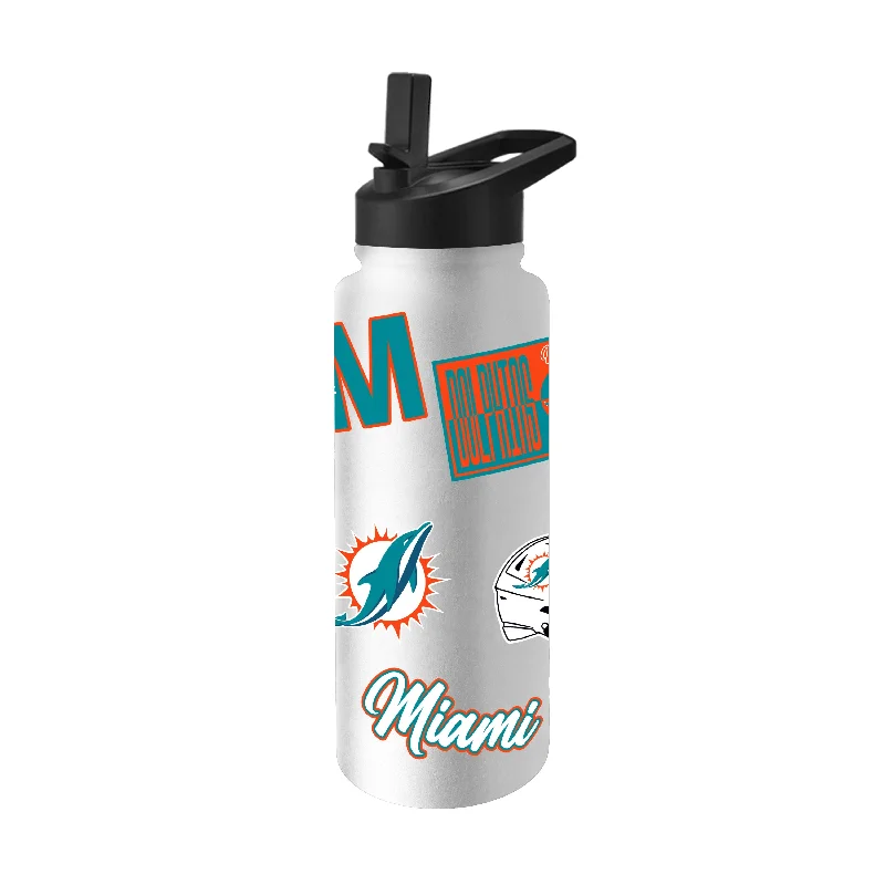 Team Mugs For Recognition-Miami Dolphins Dream Weave 34oz Quencher Bottle