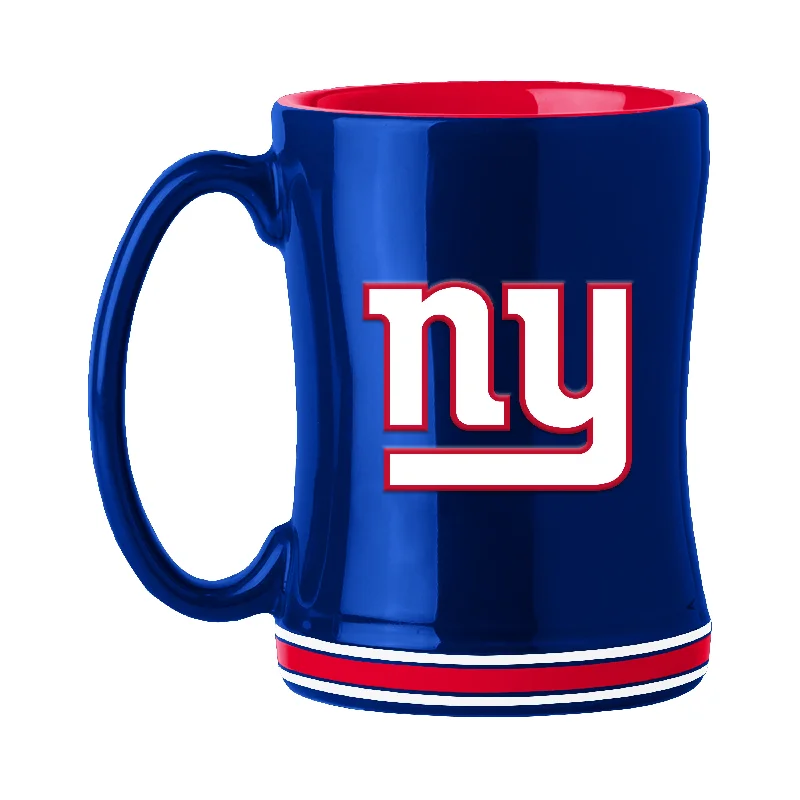 Team Mugs For Office Gifts-NY Giants 14oz Relief Mug