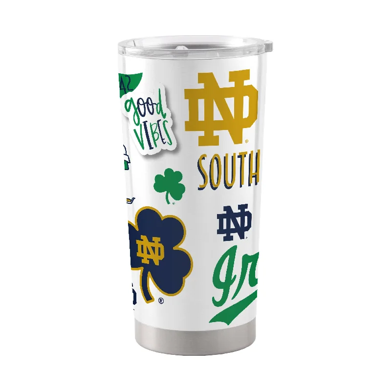 Team Mugs For Sports Fans-Notre Dame 20oz Native Stainless Tumbler