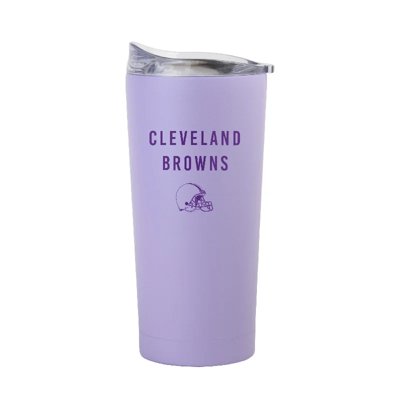 Team Mugs With Custom Artwork-Cleveland Browns 20oz Tonal Lavender Powder Coat Tumbler