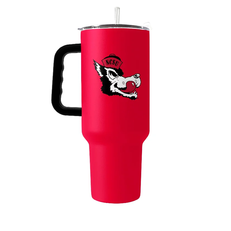 Custom Team Mugs For Schools-NC State Vault 40oz Flipside Powder Coat Tumbler