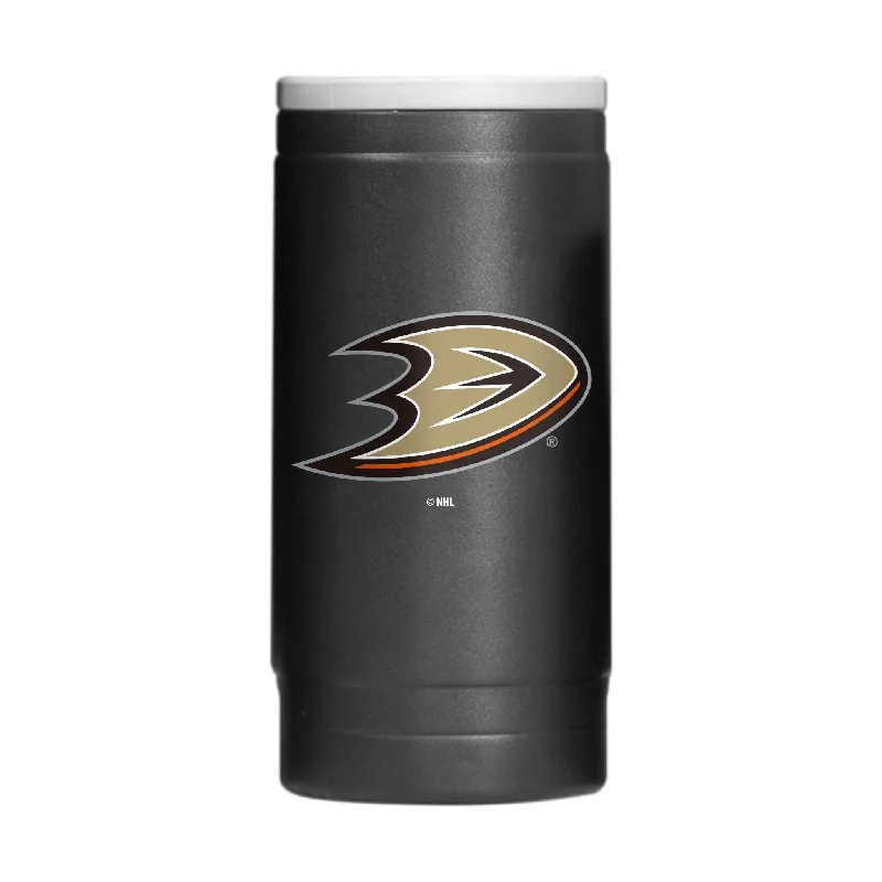 Ceramic Custom Team Mugs-Anaheim Ducks 12oz Flipside Powder Coat Slim Can Coolie