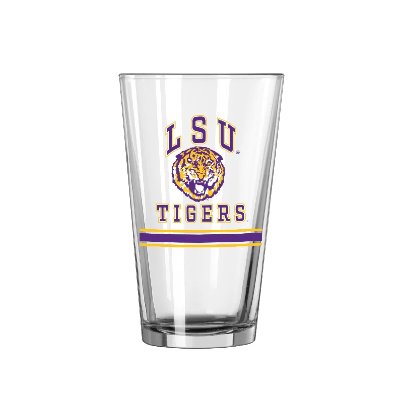 Personalized Team Mugs With Group Photos-LSU Vault 16oz Archway Pint Glass