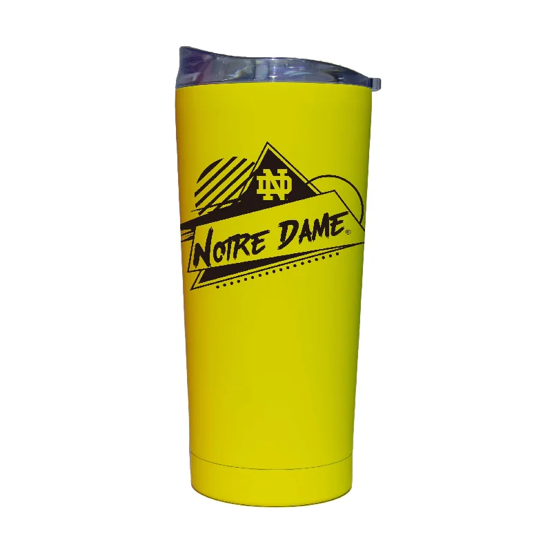 Team Mugs With Team Mascot-Notre Dame 20oz Cru Rad Soft Touch Tumbler