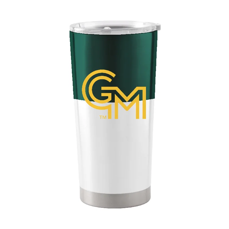 Personalized Mugs For Event Teams-George Mason 20oz Colorblock Stainless Steel Tumbler