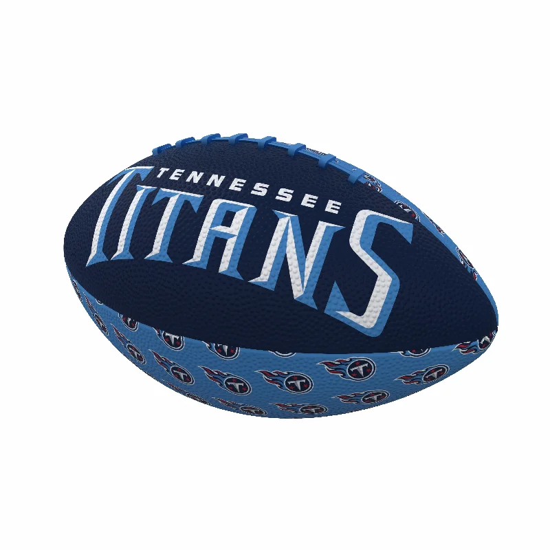 Rugby Balls For Tactical Training-Tennessee Titans Repeating Mini-Size Rubber Football