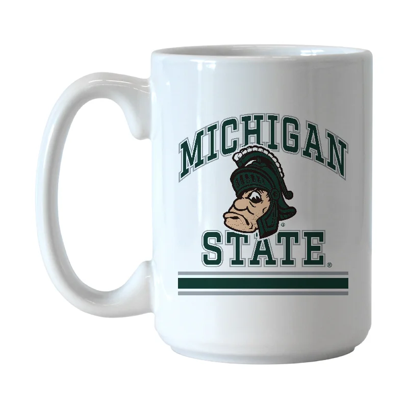 Team Mugs For Office Gifts-MI State Vault 15oz Archway Sublimated Mug