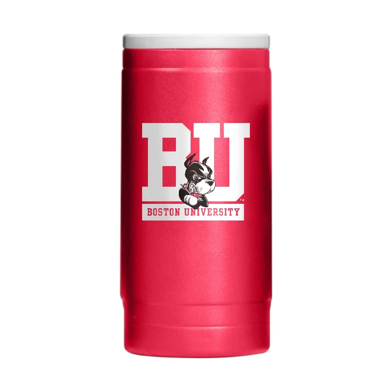 Sports Event Team Mugs-Boston University 12oz Flipside Powder Coat Slim Can Coolie