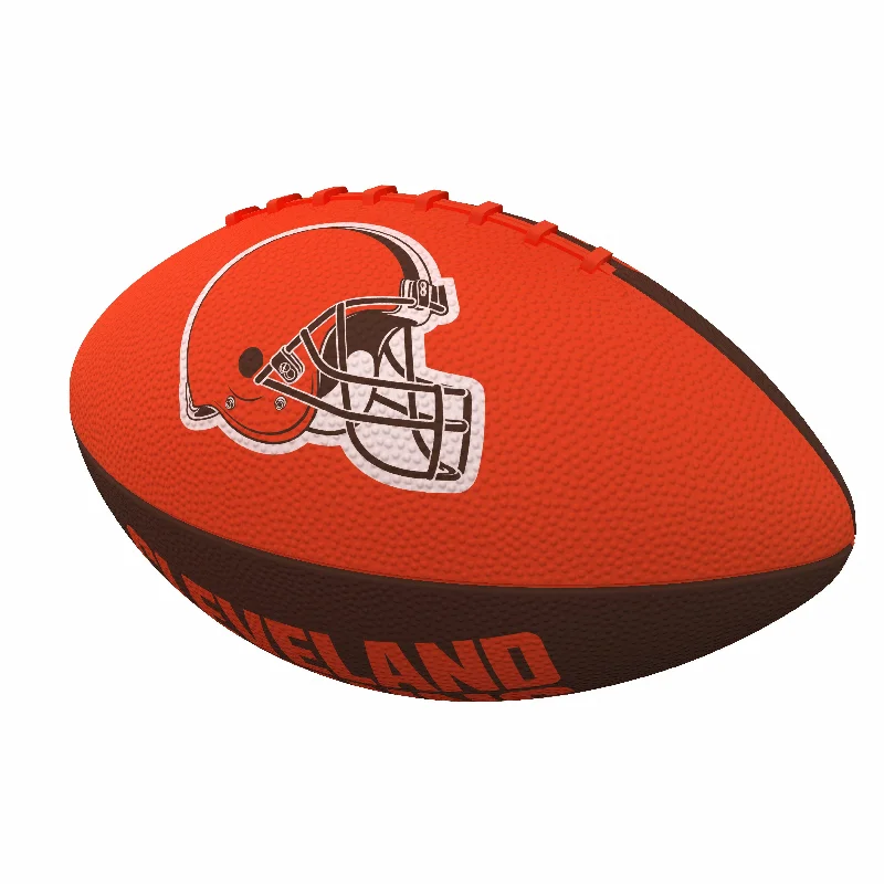 Professional Training Rugby Balls-Cleveland Browns Pinwheel Logo Junior-Size Rubber Football