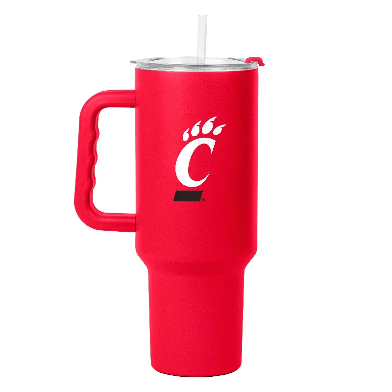 Unique Personalized Team Mugs-Cincinnati 40oz Flipside Powder Coat Tumbler