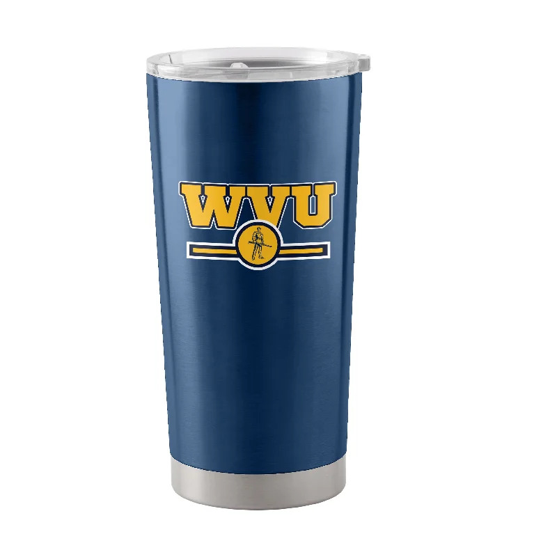 Best Custom Team Mugs-West Virginia 20oz Letterman Stainless Tumbler