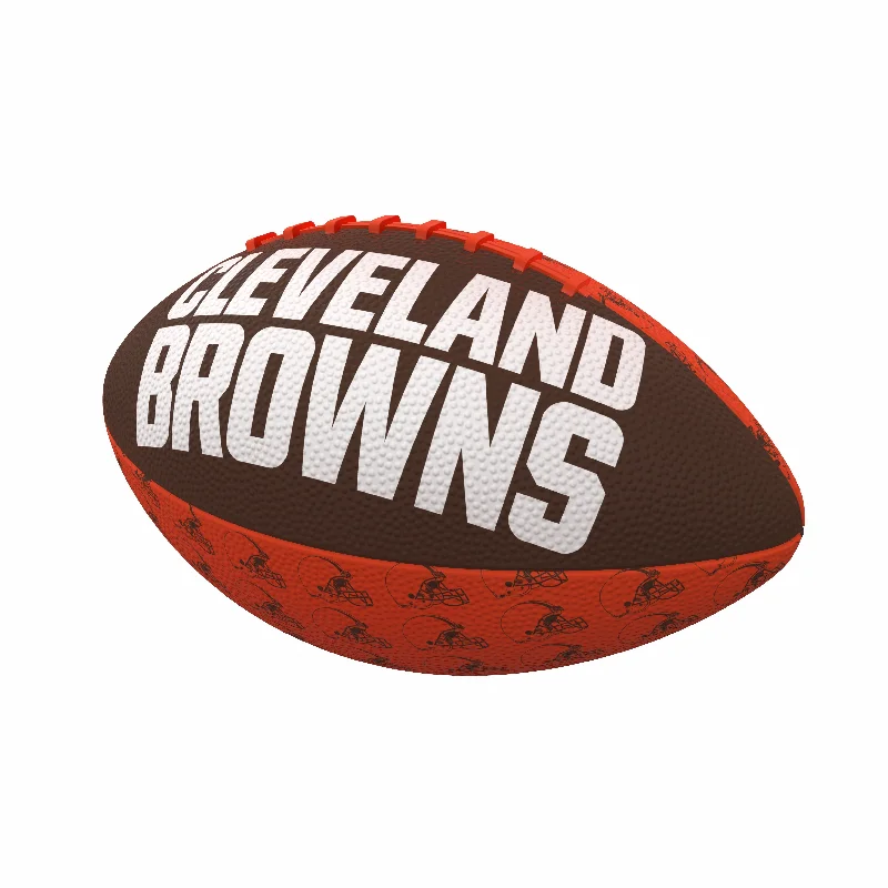 Rugby Balls With Great Traction-Cleveland Browns Repeating Mini-Size Rubber Football