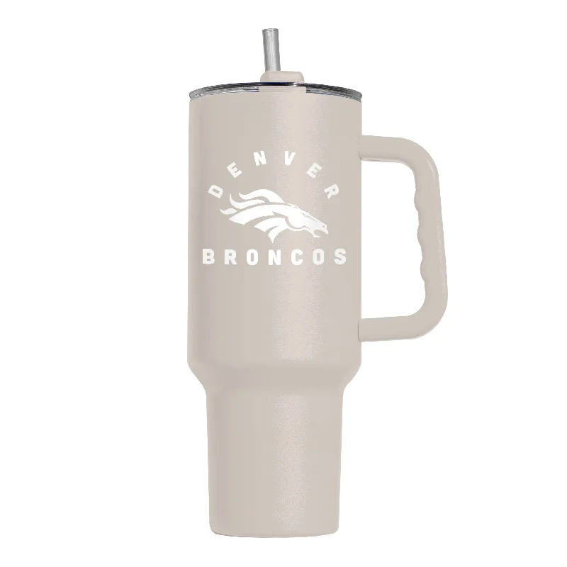 Customized Team Mugs For Holiday Gifts-Denver Broncos 40oz Archway Sand Powder Coat Tumbler