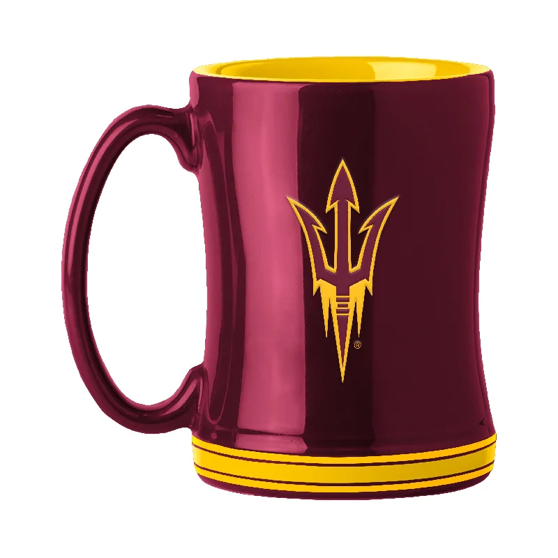 Customizable Team Mugs-Arizona State 14oz Relief Mug