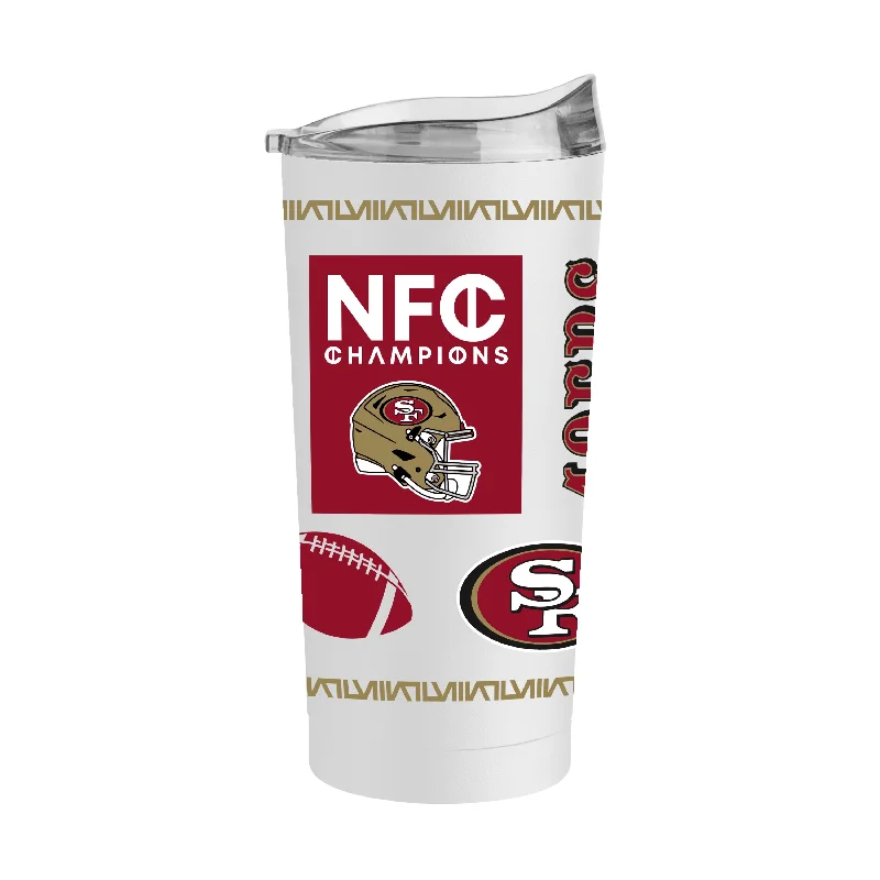 Team Mugs With Custom Names-San Francisco 49ers 20oz NFC Conference Champs Native Powder Coat Tumbler