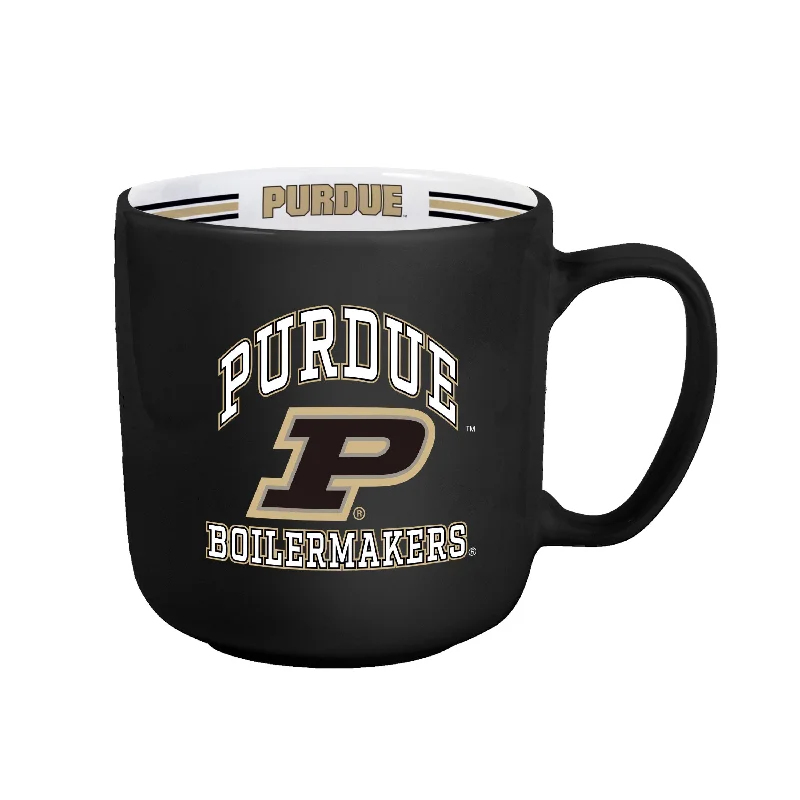 Customizable Team Mugs For Sports Fans-Purdue 15oz Stripe Mug