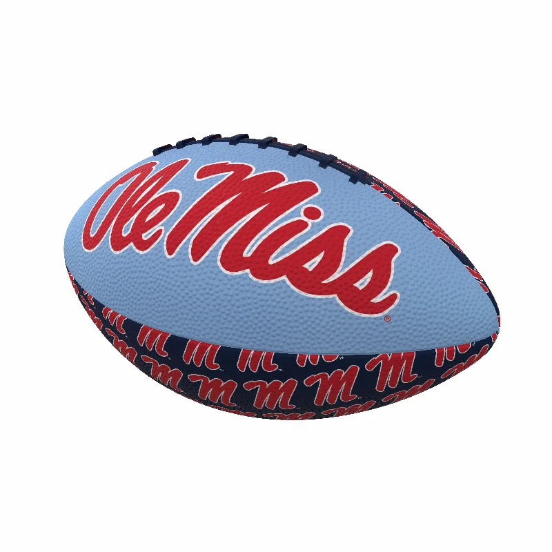 Rubber Rugby Balls For Durability-Ole Miss Mini Rubber Football