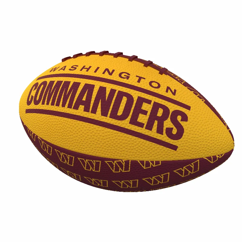 Soft-Grip Training Rugby Balls-Washington Commanders Repeating Mini-Size Rubber Football