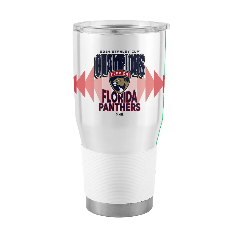 Best Personalized Team Mugs For Gift Shops-Florida Panthers 30oz 2024 NHL Champions Stainless Tumbler