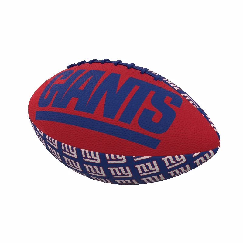 Rugby Balls For Defensive Drills-New York Giants Repeating Mini-Size Rubber Football