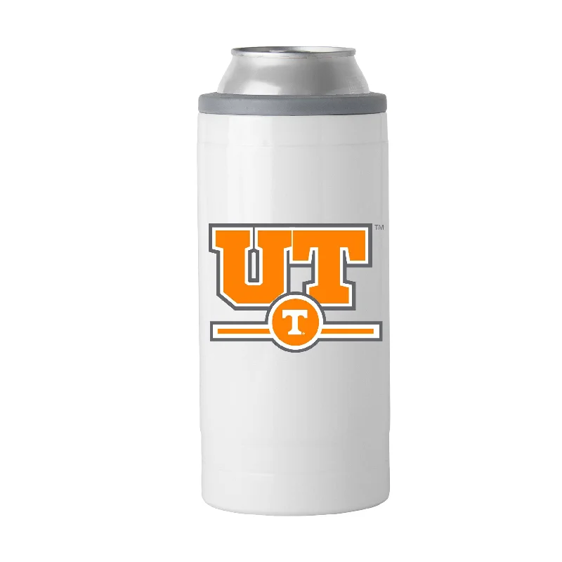 Custom Team Mugs For Events-Tennessee Letterman 12 oz Slim Can Coolie