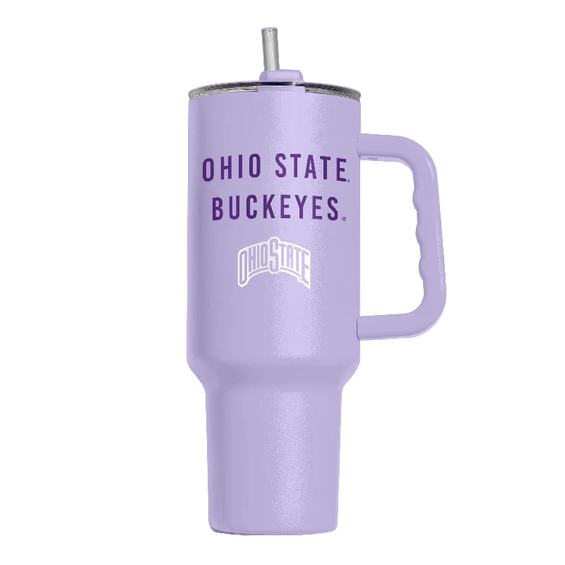 Special Edition Team Mugs-Ohio State 40oz Tonal Lavender Powder Coat Tumbler