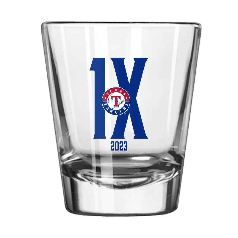 Team Mugs With Custom Patterns-Texas Rangers 2oz 2023 World Series Champions Repeat Shot Glass