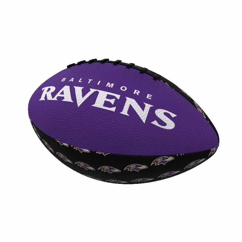 Professional Rugby Balls For Training-Baltimore Ravens Repeating Mini-Size Rubber Football