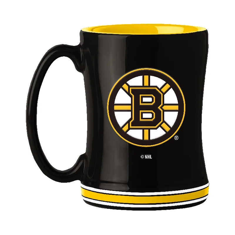 Printed Team Mugs-Boston Bruins 14oz Relief Mug