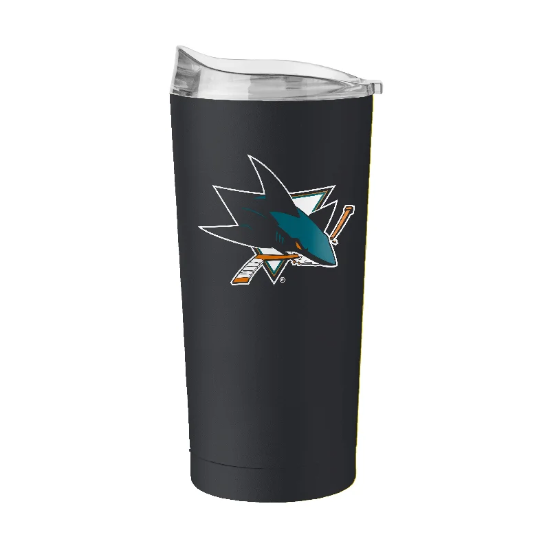 Team Mugs With Team Names-San Jose Sharks 20oz Flipside Powder Coat Tumbler