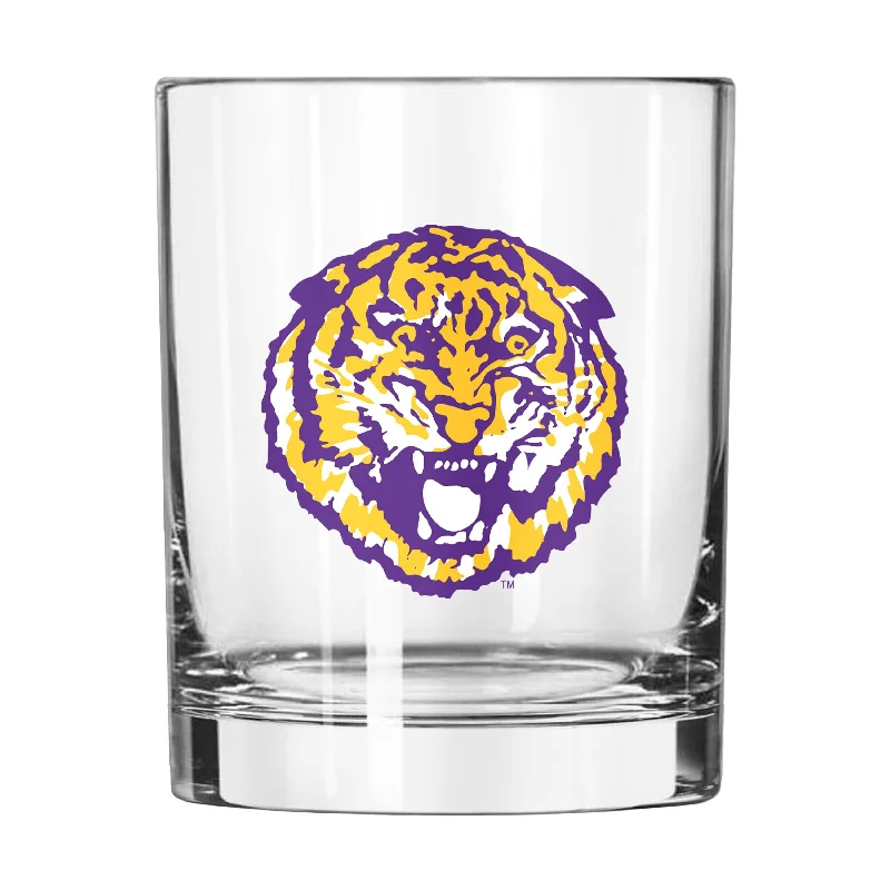 Personalized Team Mugs With Inspirational Quotes-LSU Vault 14oz Gameday Rocks Glass