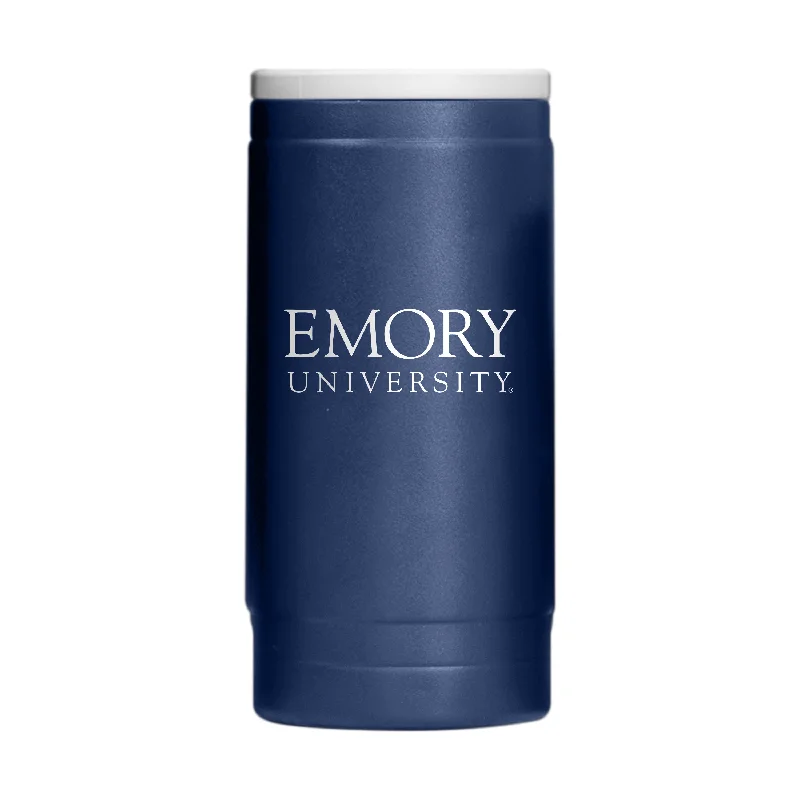 Team Mugs For Celebrating Success-Emory University 12oz Flipside Powdercoat Slim Can Coolie