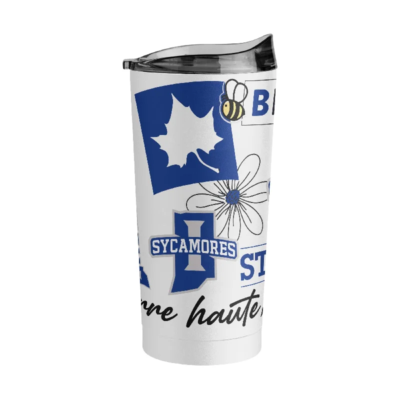 Custom Team Mugs For Large Groups-Indiana State 20oz Native Powder Coat Tumbler